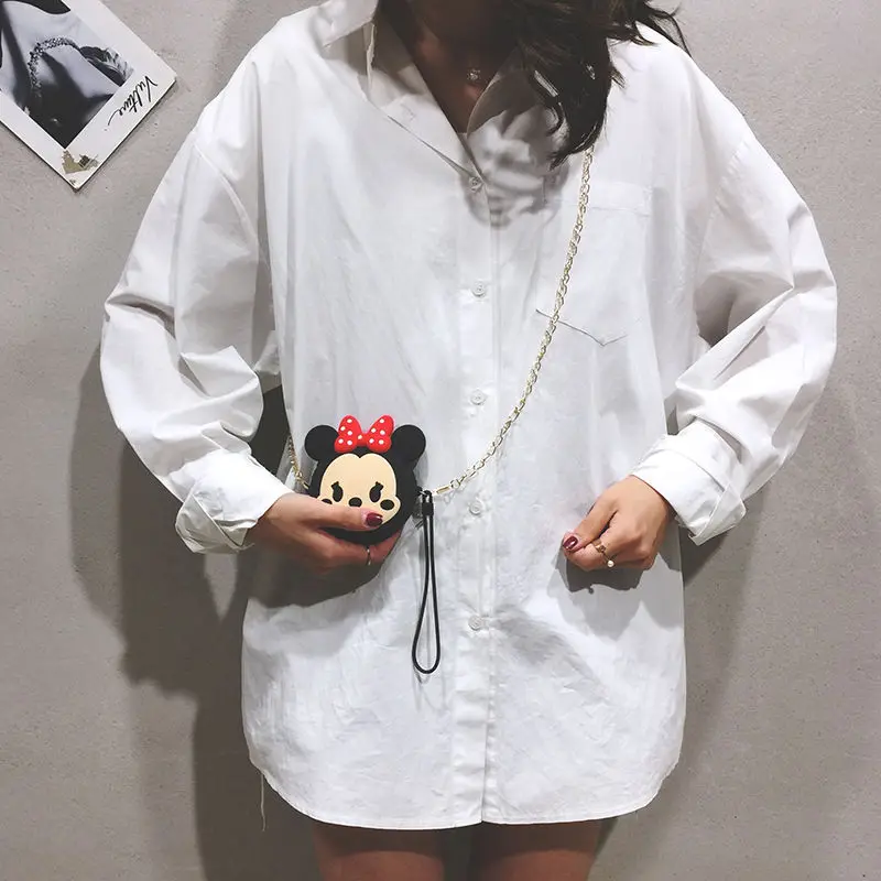 Новинка простая стерео сумка через плечо Disney кошелек для монет Модный