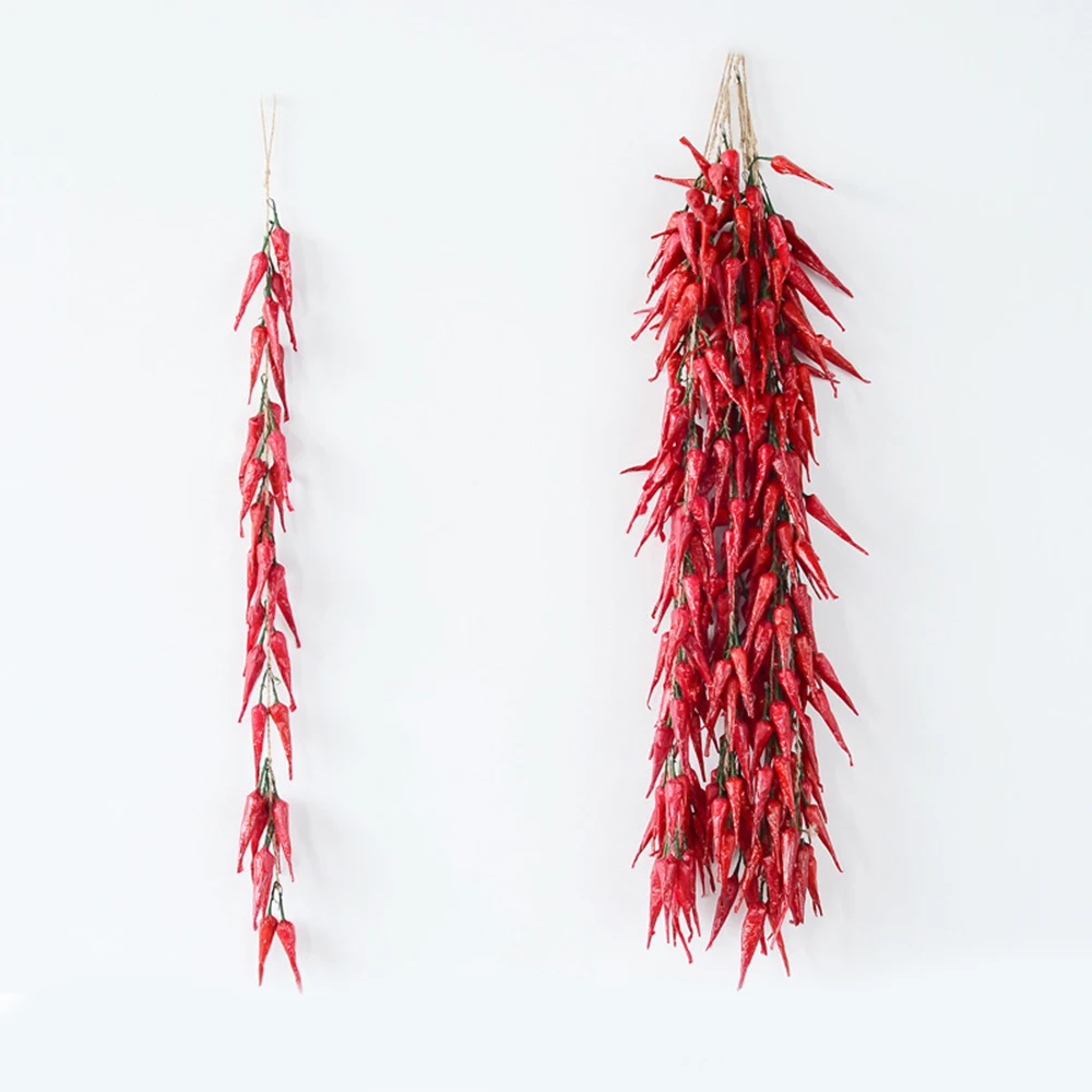 Красный чили поддельные перцы искусственный реалистичный растительные струны