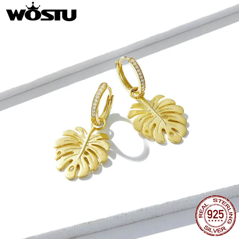 Женские серьги-капли из стерлингового серебра 925 пробы WOSTU Gennuie классические