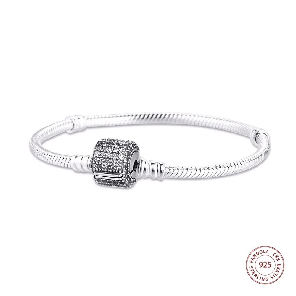 Браслет с фирменной застежкой CKK серебро 925 пробы ювелирные изделия цепочка со