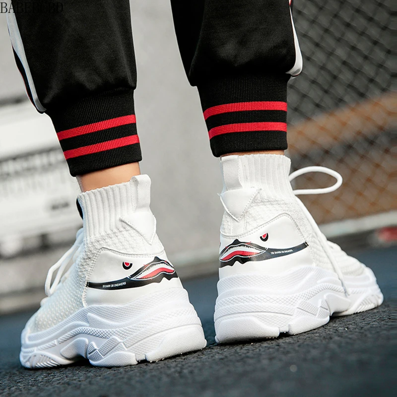 

Кроссовки мужские зимние, белые, в Корейском стиле, 2019