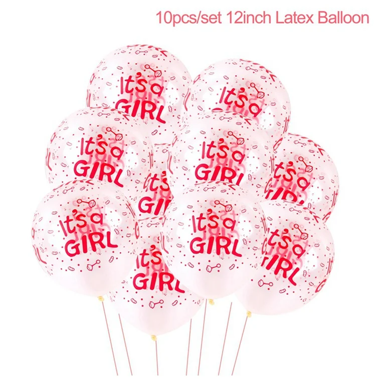 Its a girl balloon QIFU, 1 шт., украшения для детского душа, это баннер для мальчиков или девочек, вечерние гирлянды для девочек на первый день рождения - Цвет: Its a girl balloon