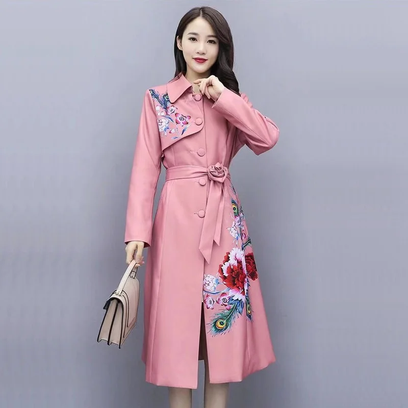 Тренчкот женский демисезонный приталенная элегантная ветровка повседневный