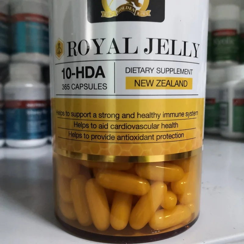 NewZealand Gold Kiwi Royal Jelly Honey Vip Capsules Dietary Supplement Health Wellness products Proteins Lipids Hormones 10 HDA |
