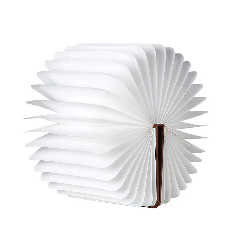 

Creative Table Lamp Gift Flip Folding Desk Lamp PU Leather Wood Book Light USB Charging Tafellamp Book LED Luminaria De Mesa
