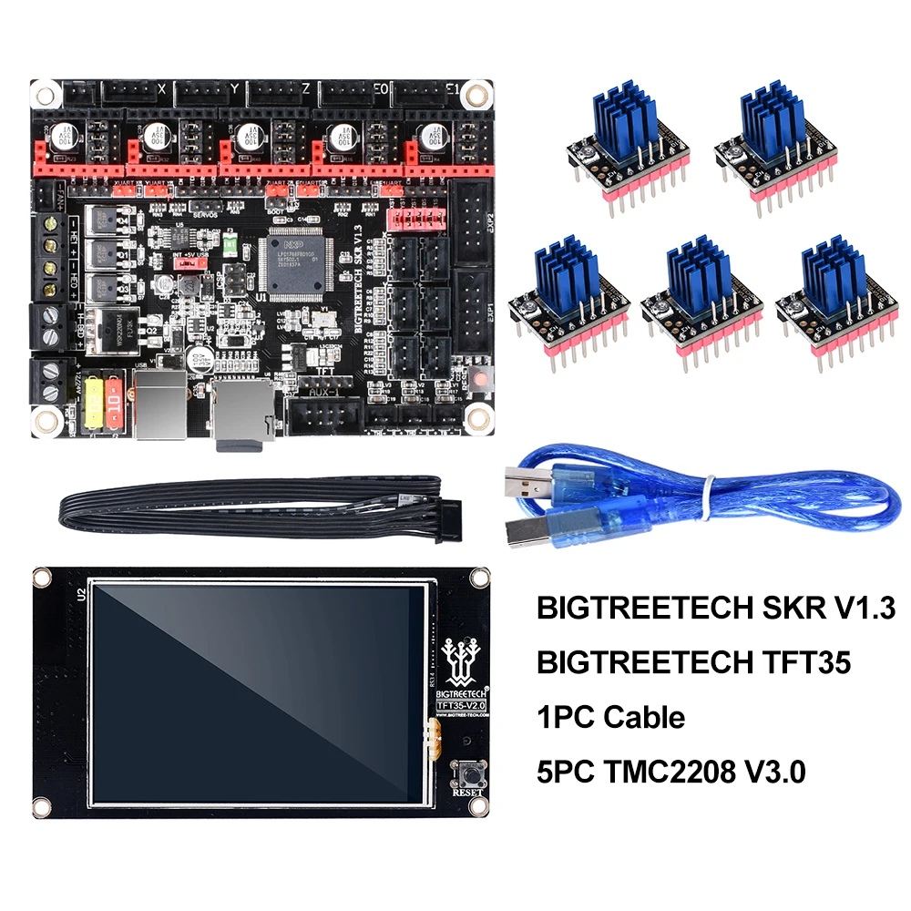 BIGTREETECH SKR V1.3 гладкая доска 32 бит+ TFT35 V2.0+ BLtouch+ 5 шт. TMC2130 SPI TMC2208 UART части 3d принтера vs MKS GEN L TMC2209