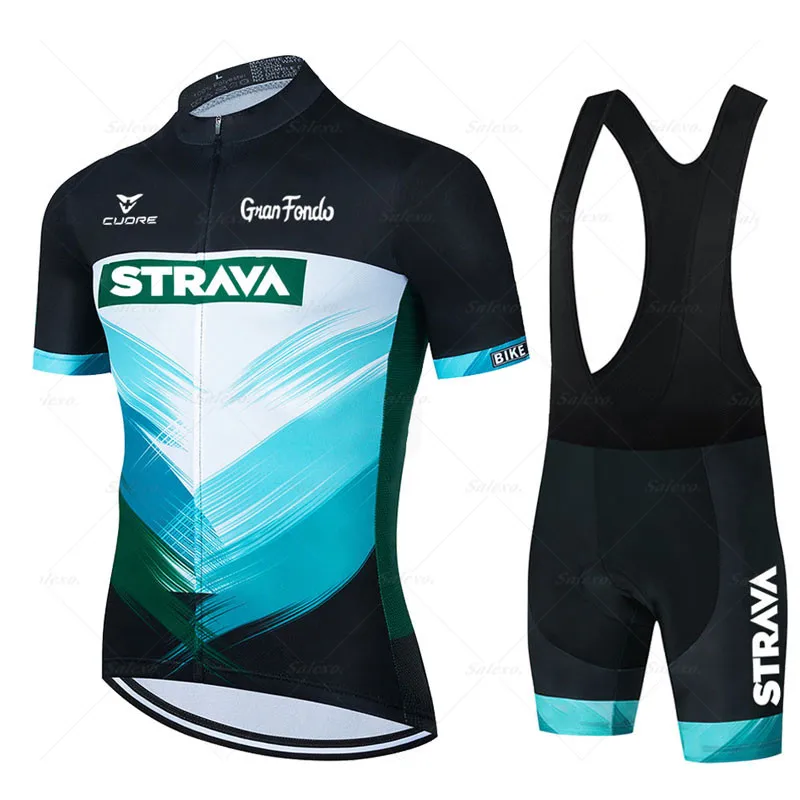 

STRAVA Bike Jersey 2022 Men New Cycling Jersey Set Summer Jersey MTB Bicycle Wear Cycling Clothing Maillot Ropa Ciclismo Kit