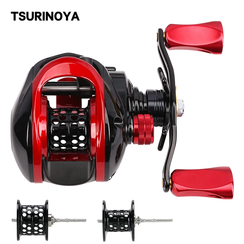 

TSURINOYA XF-50 Double Spool Bait Casting Fishing Reel 9+1BB 6.6:1Gear Ratio 4kg Drag Power Trout Casting Reel Baitcast Wheels