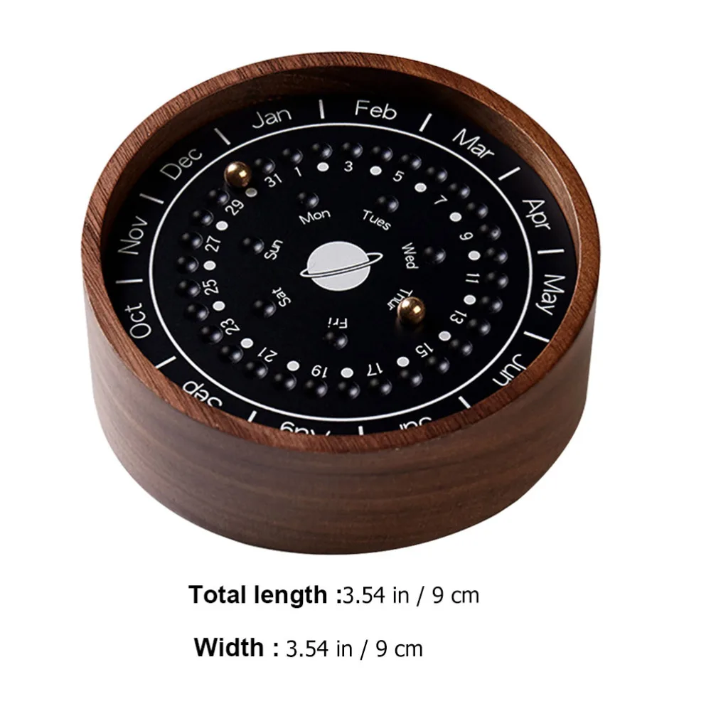

1pc Home Furnishing Calendar Decor Delicate Calendar with Planet Decor Coffee