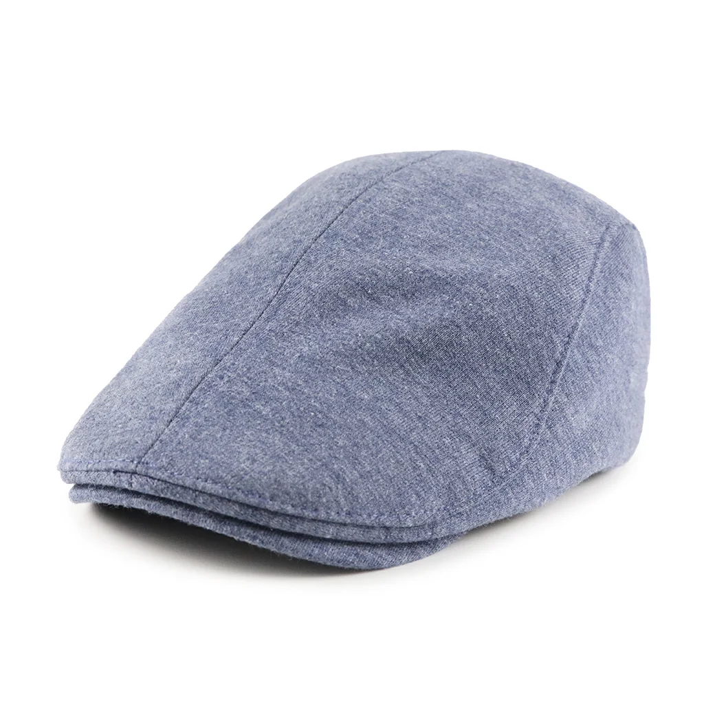 denim blue TOHUIYAN уличный Повседневный берет Newsboy Мужские Простые шерстяные шапки с козырьком для молодых женщин эластичные береты для мальчика шляпы для гольфа - Цвет: denim blue