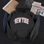 Женские толстовки в стиле Харадзюку с принтом Нью-Йорка y2k, Толстовка Оверсайз с длинным рукавом, повседневные толстовки с капюшоном, модный Свободный пуловер в стиле хип-хоп