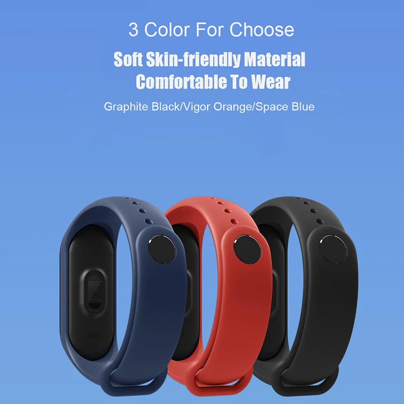 Фирменный Xiaomi mi браслет 4 браслет mi Band 4 фитнес-браслет 3 цвета AMOLED экран музыкальный контроль Smartband