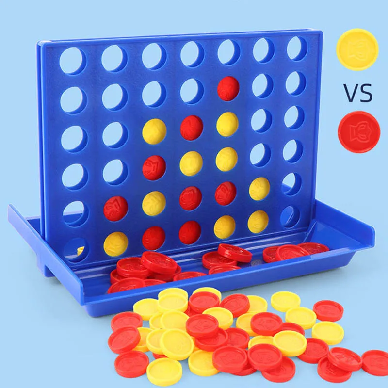 

Puzzle Toys Line Board Game Funny Connect 4 Game Children's Educational Toys Nice Gift Foldable Parent-Child Games ABS 1Box