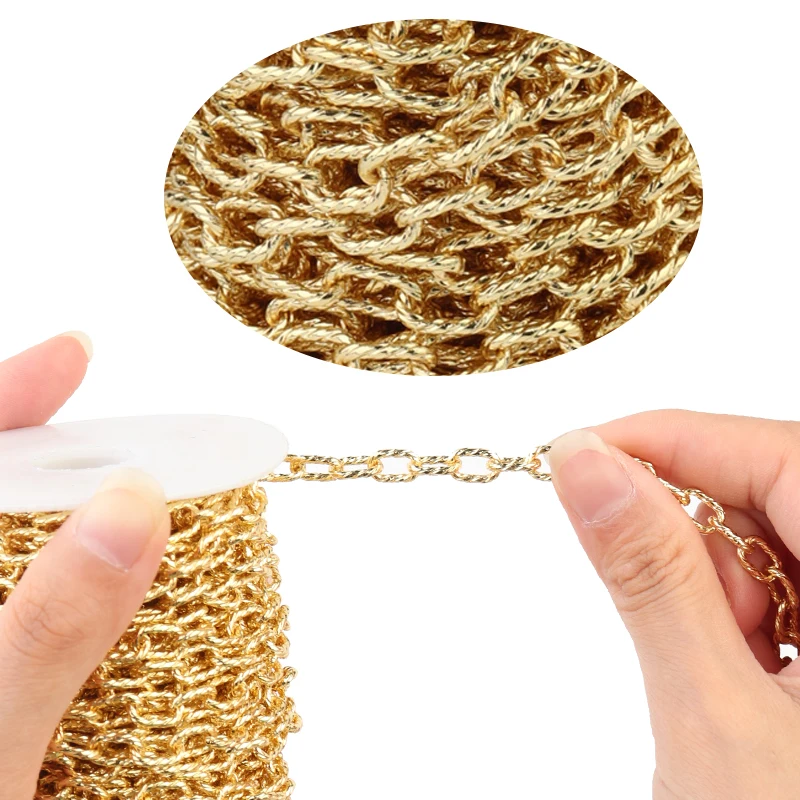 

Цепочки 5 шт./лот 45 см с крестом-зажимом, золотые ожерелья, цепочки для женщин и мужчин, изготовление ювелирных изделий своими руками