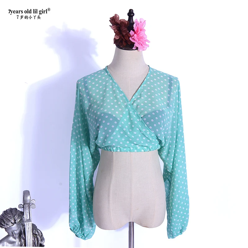 

Flamenco Tracksuit Italian Print Chiffon Bat Long Sleeve Top HA16