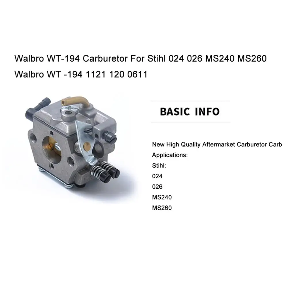 Walbro WT-194 карбюратор для stihl 024 026 MS240 MS260 1121 120 0611 | Автомобили и мотоциклы