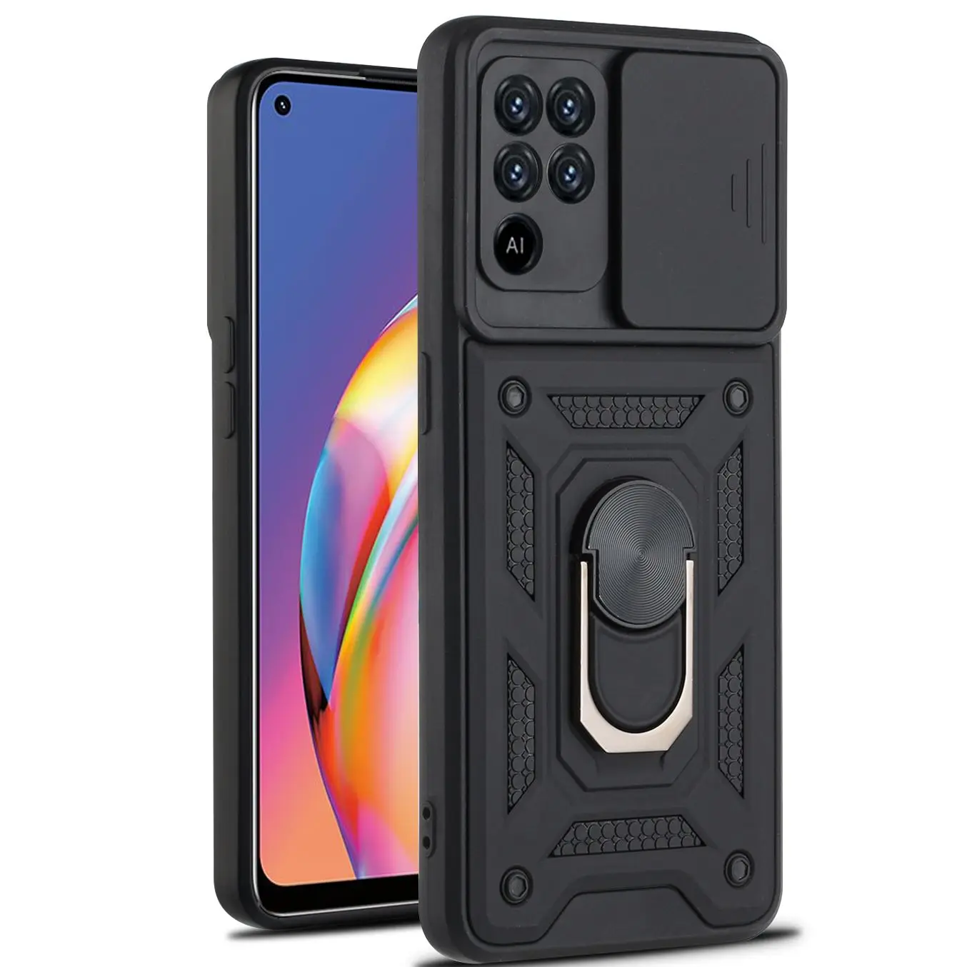 

Phone Case For OPPO Realme Reno A72 A73 A15 15S A94 A53 A32 A74 A93 A54 5Z 4 8 5 Pro Lite 4G 5G 2020 Luxury Armor Bracket Cover