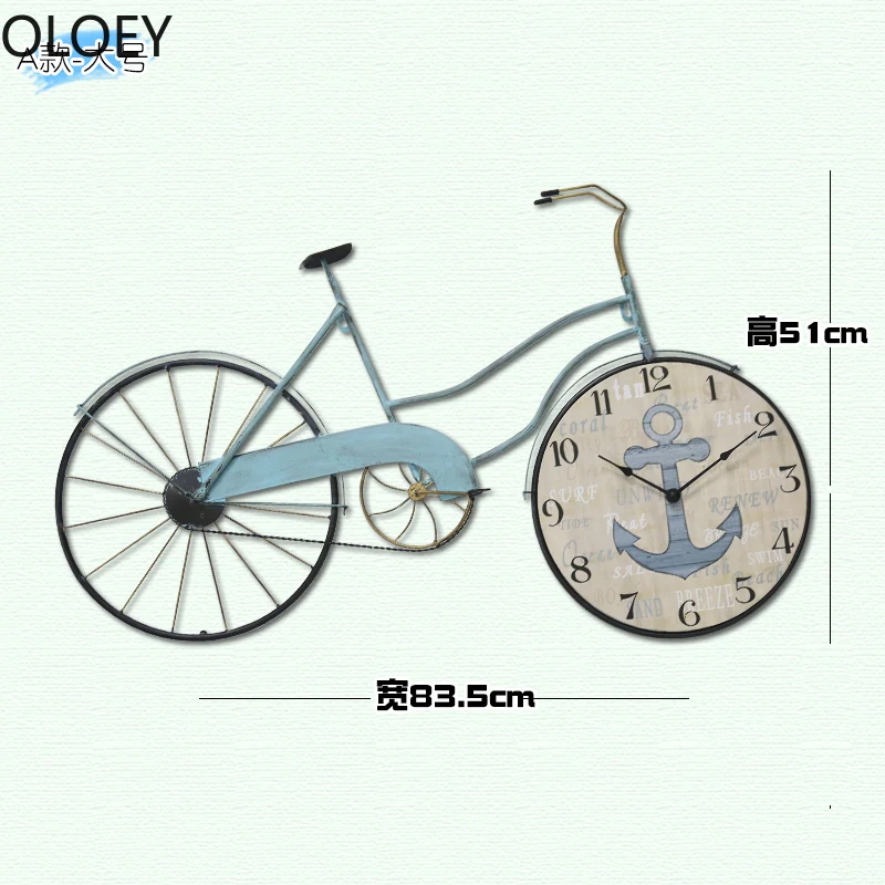 Креативные большие настенные часы металлические милые в средиземноморском
