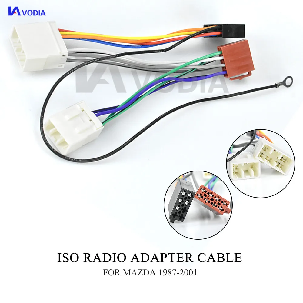 12-016 DVD автомобильный радиоприемник ISO жгут проводов Соединительный кабель для MAZDA
