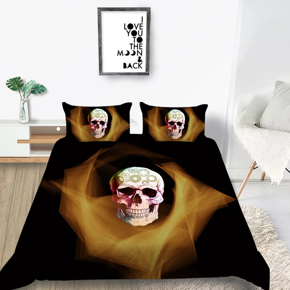 Комплект постельного белья с черепом необычный простой креативный страшный