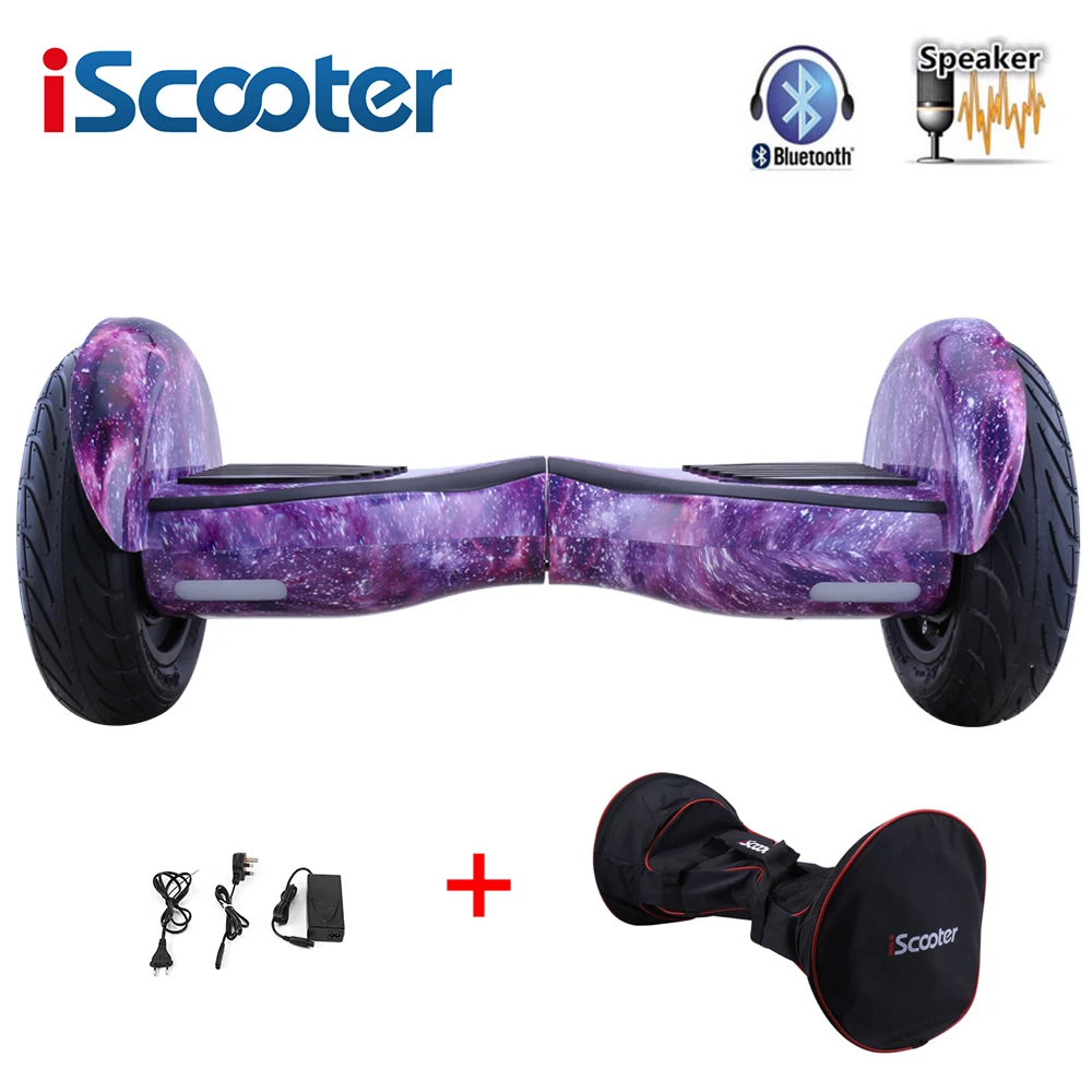 IScooter Ховерборд 10 дюймов bluetooth два колеса умный самобалансирующийся скутер