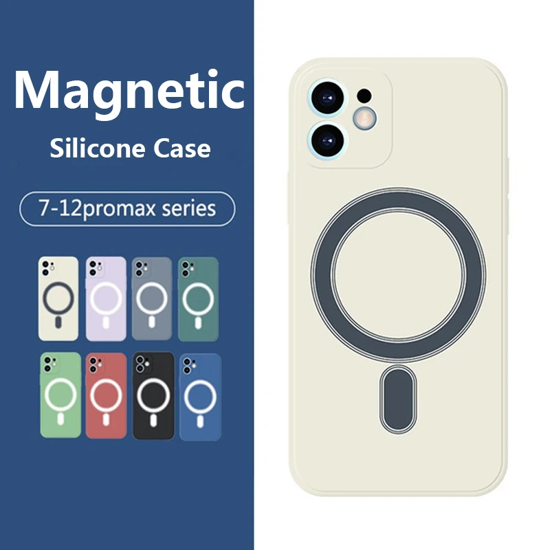 Чехол Macsafe для iPhone 12 11 Pro Max 12Mini SE 2020 XS XR X 8 Plus защитный чехол Mac магнимагнитный