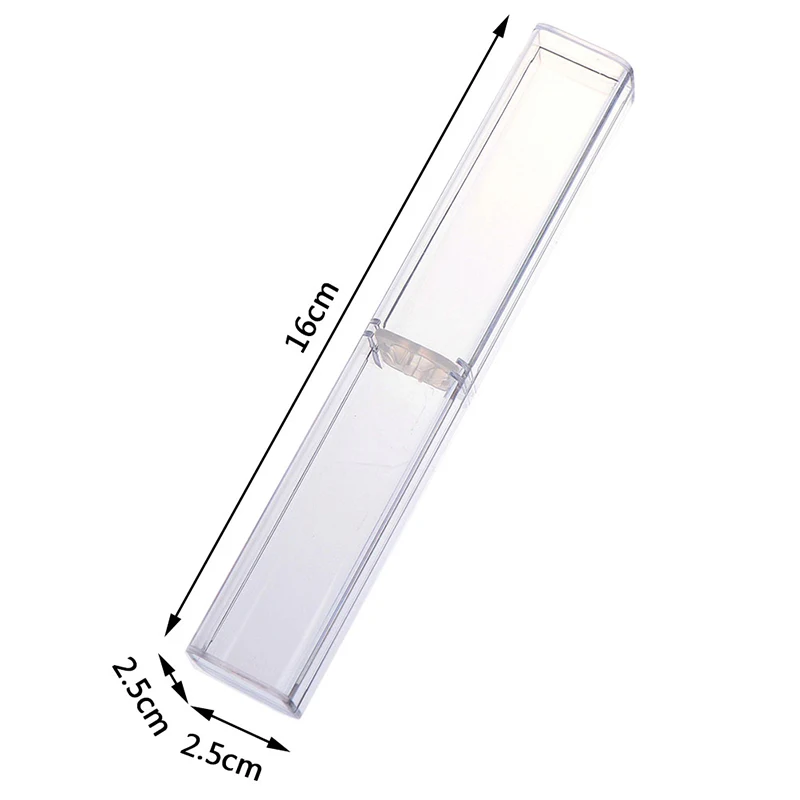 

1pc Pen Box Plastic Transparent Case Pen Holder Gift Crystal Pen Packaging Boxes Stationery School Office Gifts