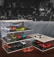 124 car model storage simulation parking lot scene model photography background garage parking space display stand