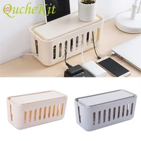 portable cable storage box power strip wire case table anti dust charger socket organizer network line storage case management