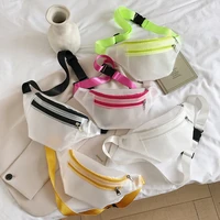 female chest bag fashionable multipurpose chest pack waist bag for women whiteyellowgreenblackpink