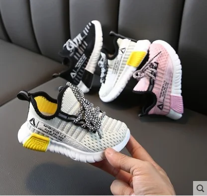 2019 Осенняя детская обувь для мальчиков и девочек спортивная из дышащего