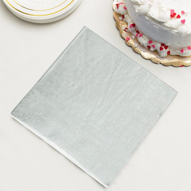 20 шт одноразовые золотые серебряные салфетки вечерние свадебные рождественские