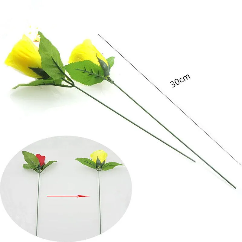 

1 Set Discoloration Roses (Red Change Yellow) Rose Magic Tricks Easy To Do Change Valentine 'S Day Color Roses Flower Magic