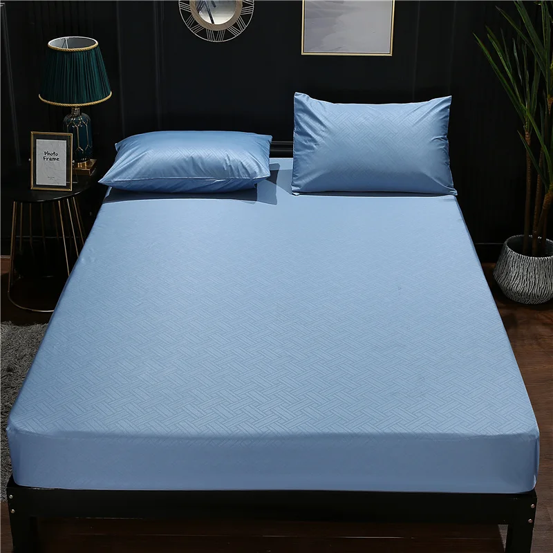 Домашний текстиль водонепроницаемая натяжная простыня + наволочка жаккардовая