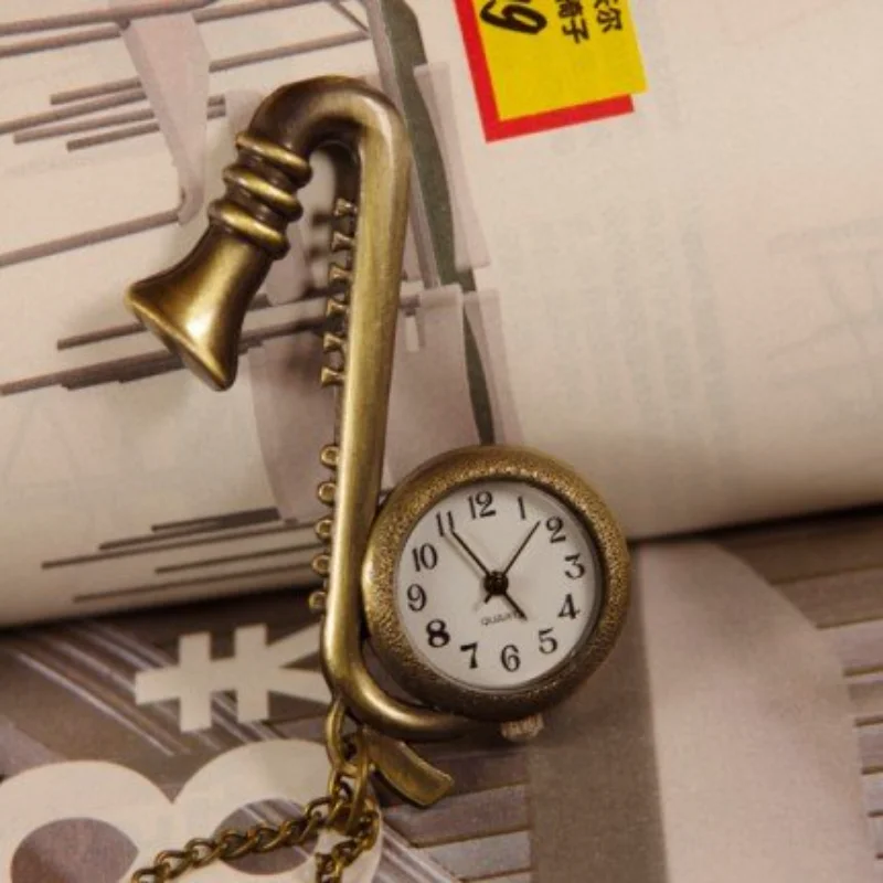 Очаровательные кварцевые карманные часы Кварцевые Винтаж 1 шт./лот Бронзовый
