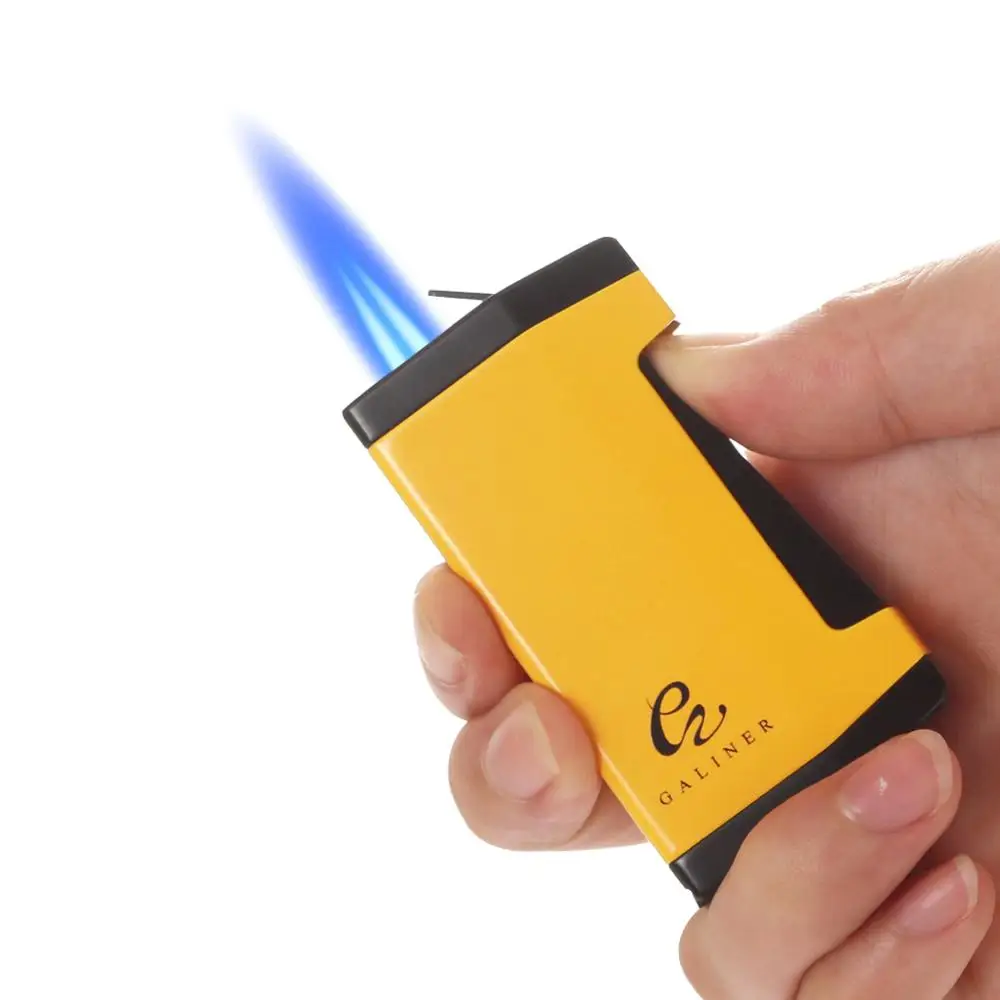 Металлическая зажигалка для сигар GALINER 3 струи пламени Бутановая Зажигалка
