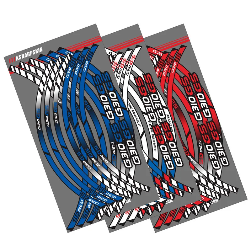 

12X наклейка на внешний обод мотоцикла полоса Колеса Декоративные отражающие наклейки для G310GS g310 gs