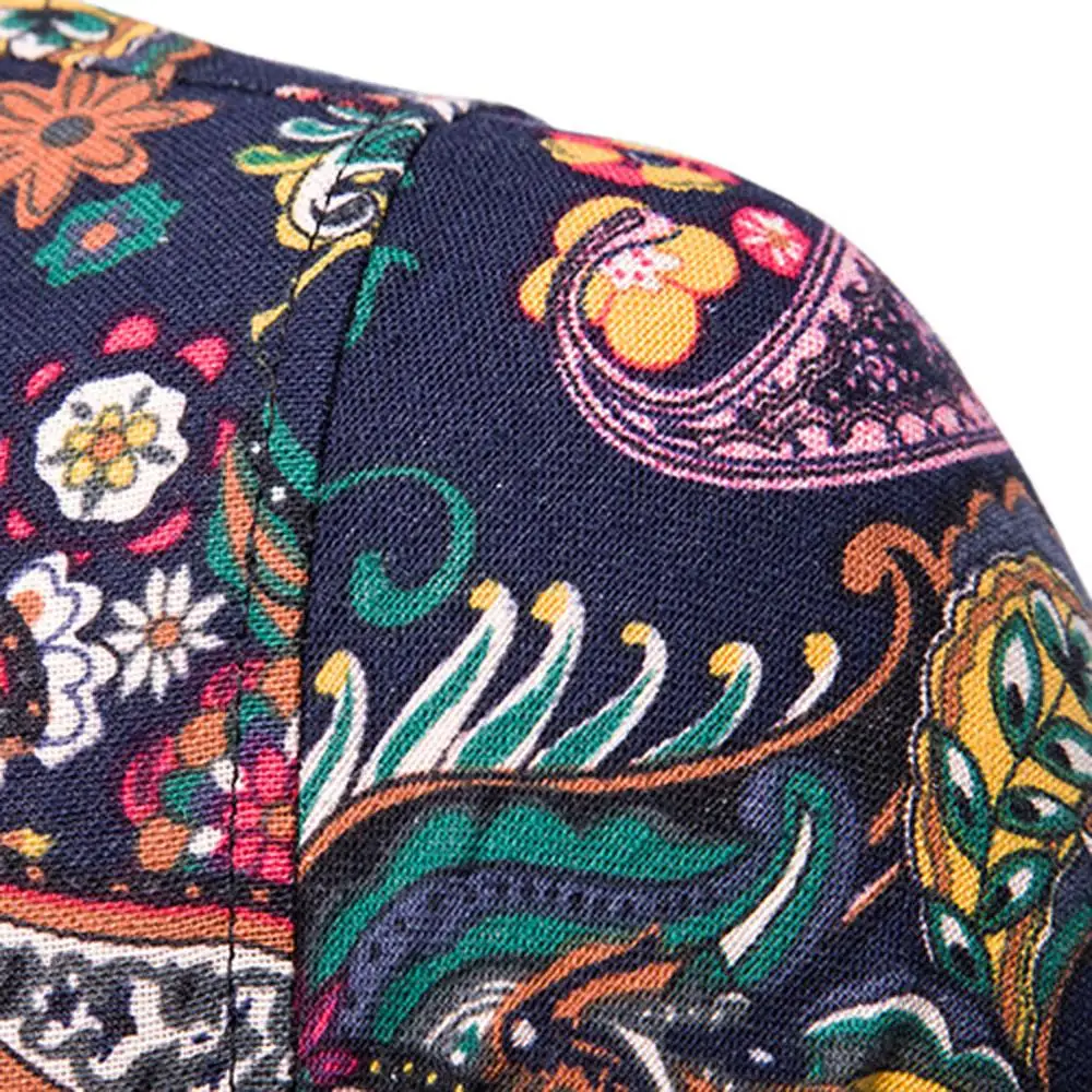 Рубашка мужская с принтом хлопок короткий рукав отложной воротник топ большие