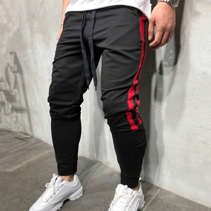 Осень зима новые мужские хлопковые спортивные штаны для фитнеса мужская