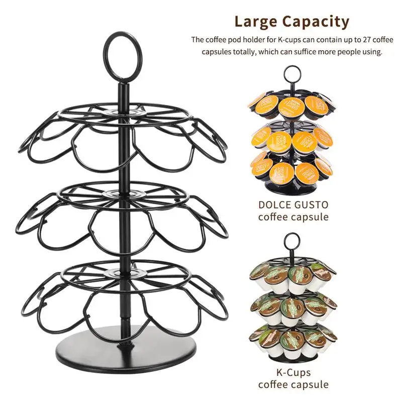 Кухонная вращающаяся подставка в виде капсулы практичная стойка для кофейных