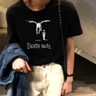 Готика, Харадзюку Летающий Монстр смерть севере письмо Летняя Детская короткая футболка с героями из японского в уличном стиле, в стиле панк, в стиле хип-хоп на каждый день в винтажном стиле; Женская футболка