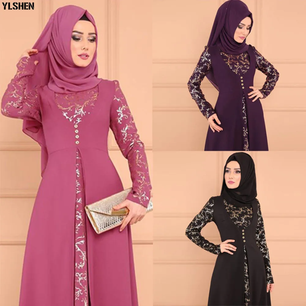 2020 Abaya Дубай мусульманское платье для женщин роскошный принт Рамадан абайя