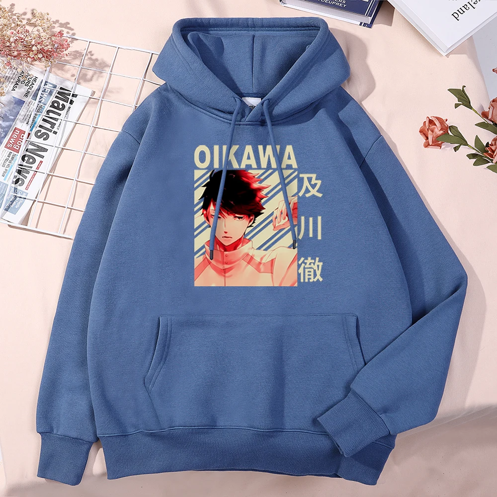

Толстовка с капюшоном с принтом Аниме Haikyuu Oikawa Tooru для мужчин и женщин, Толстовка Оверсайз с круглым вырезом, Мужская японская теплая Универс...