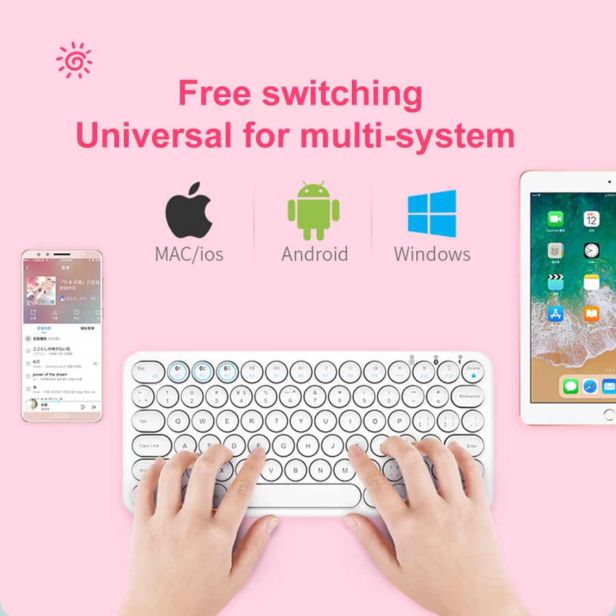 Rechargeable Bluetooth-compatible Tablet Keyboard Mouse Set For iPad Macbook Xiaomi Wireless Gaming Combo | Компьютеры и офис