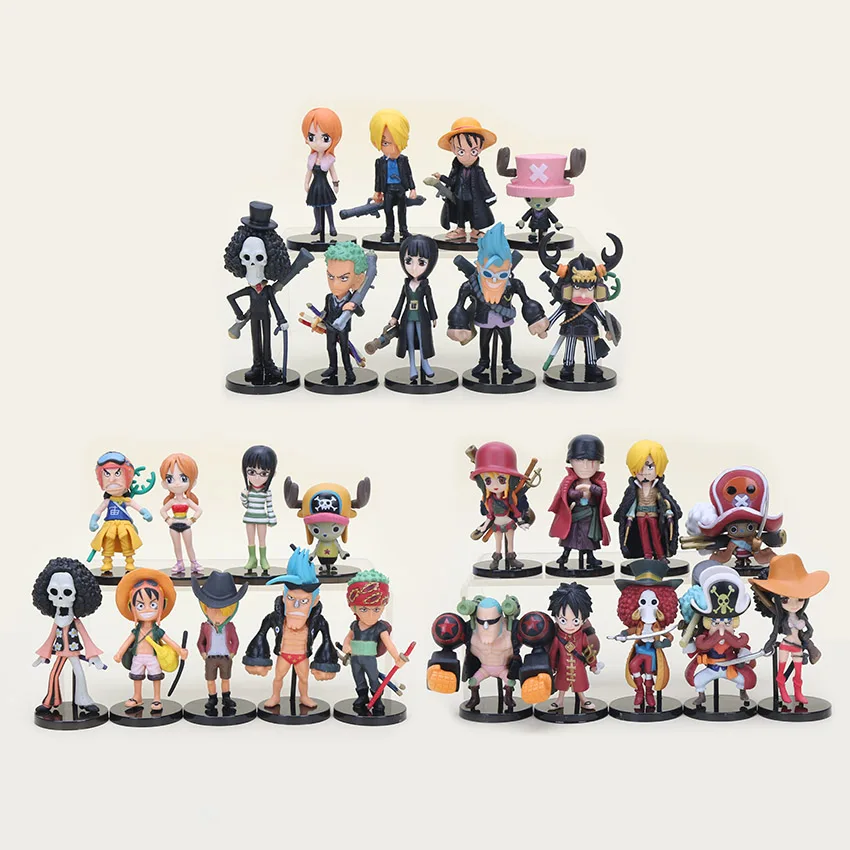 Аниме Одна деталь Набор фигурок Зоро Nami Usopp с изображениями героев мультфильмов, модная одежда Тони Чоппер Нико Фрэнки Брук Луффи, игровые фигурки, модель игрушки