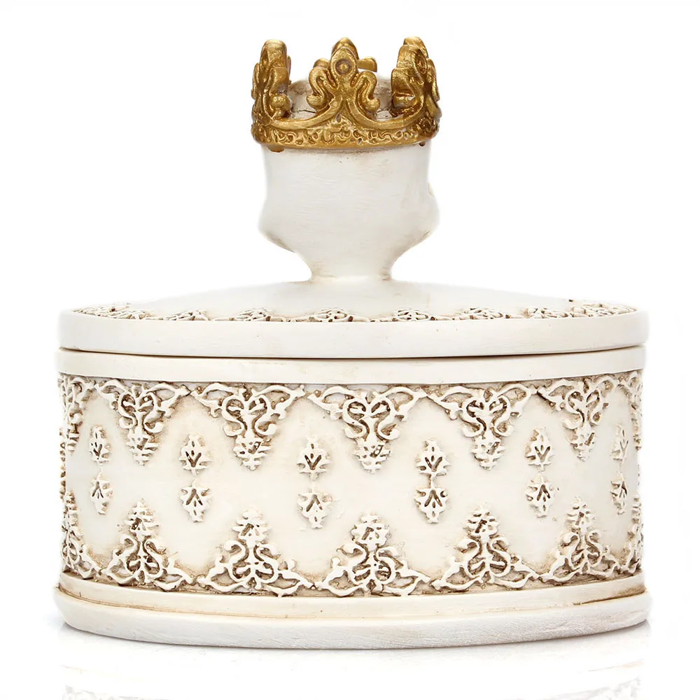 Корона Череп коробка для хранения ювелирных изделий пылезащитный настольный