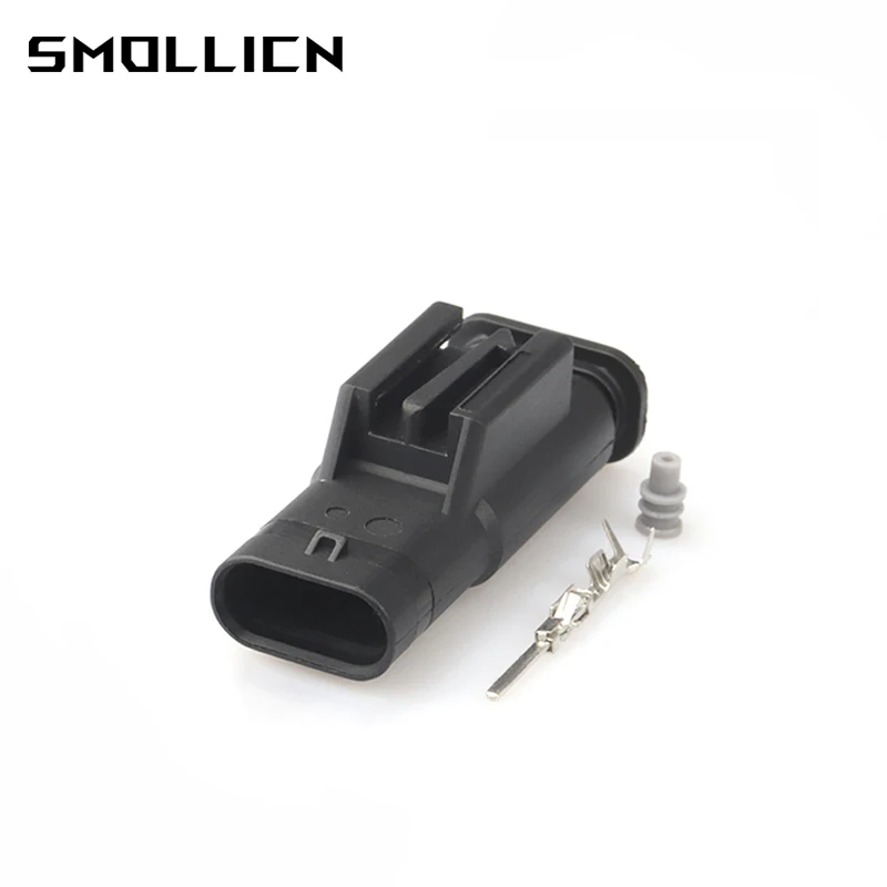 

5/20/50 Set 3 Pin Way Tyco AMP Electronic Automobile Waterproof Connector 1718653-1 4F0973703 for Reversing AUDI VW LEAR