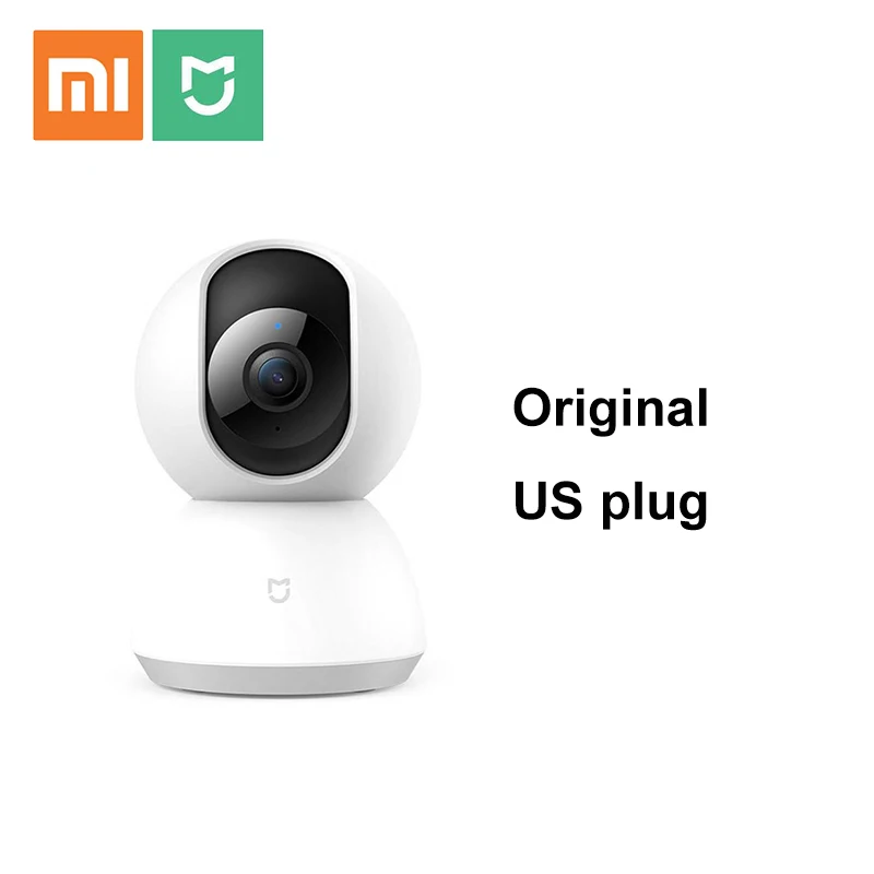 Новая Оригинальная Xiaomi mi jia камера s 1080P умная камера IP Cam Веб-камера видеокамера 360 Угол Wi-Fi беспроводная камера ночного видения для mi home - Цветной: Original US plug