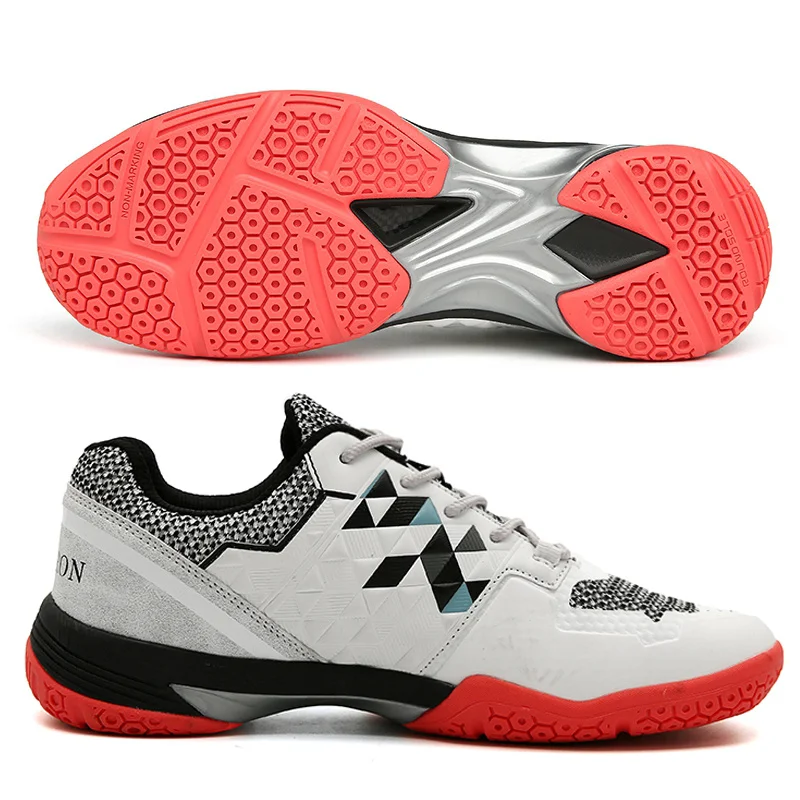 

Новая Профессиональная Обувь для бадминтона, нескользящая теннисная обувь большого размера 36-46, легкая обувь для бадминтона, Мужская обувь ...