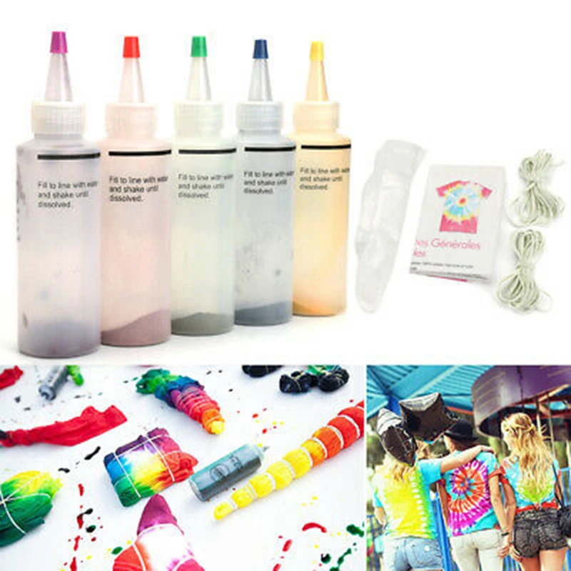 2/3/5/12/18 флакон тюльпан одношаговый набор для завязывания краски яркие тканевые